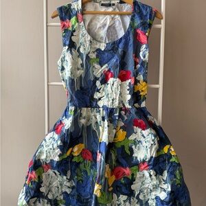 Kate Spade Floral Mini Dress - Blue Multi